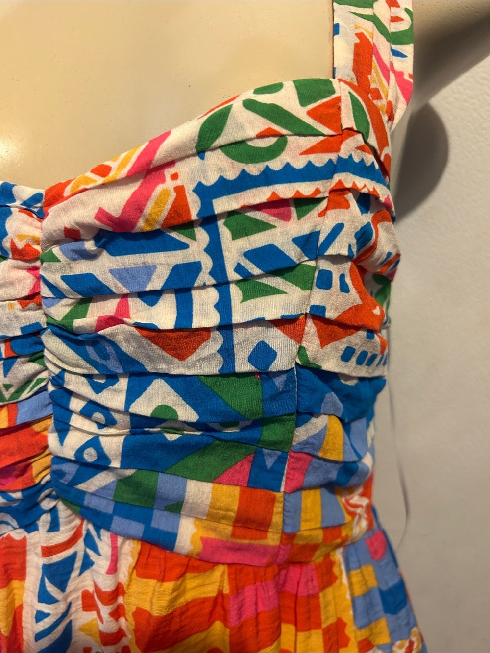 Skies Are Blue Multicolor Geometric Patchwork Maxi Dress - Picture 5 of 12